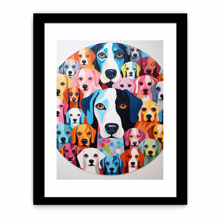 Modern Art  Dog Circle Painting