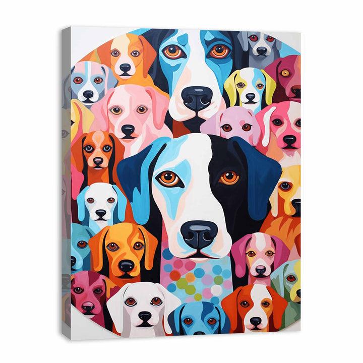 Modern Art  Dog Circle Painting