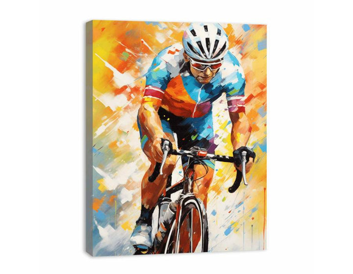 Rider Cycle Modern Art Painting  
