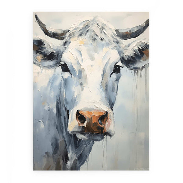 White Cow Modern Art Painting