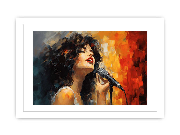 Girl Singing Modern Art  Painting