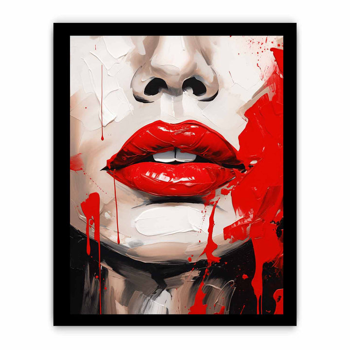 Red Lips Modern Art Painting