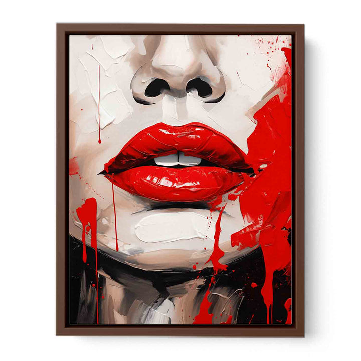 Red Lips Modern Art Painting