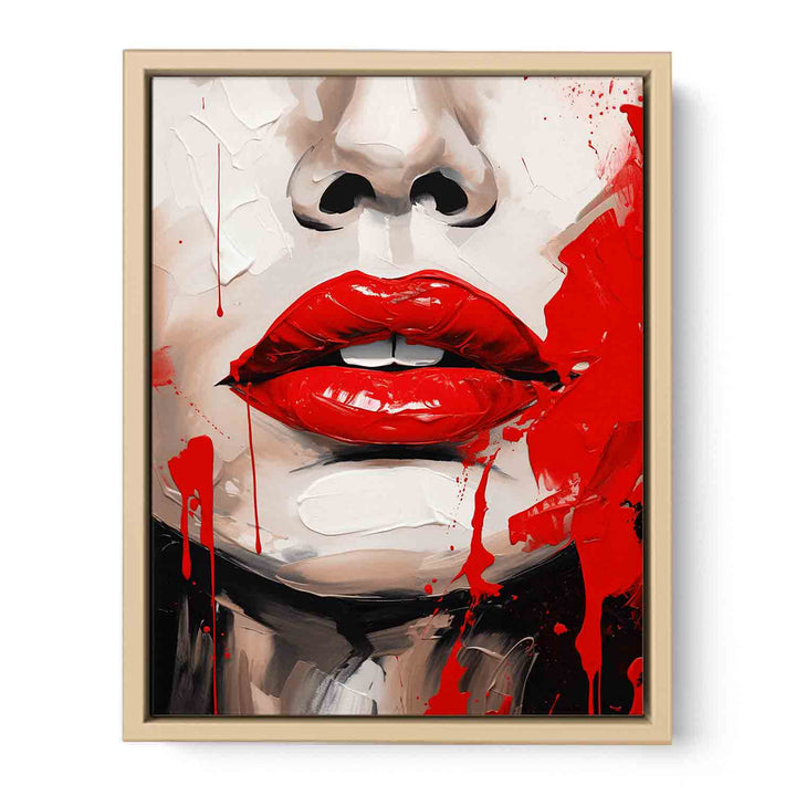 Red Lips Modern Art Painting