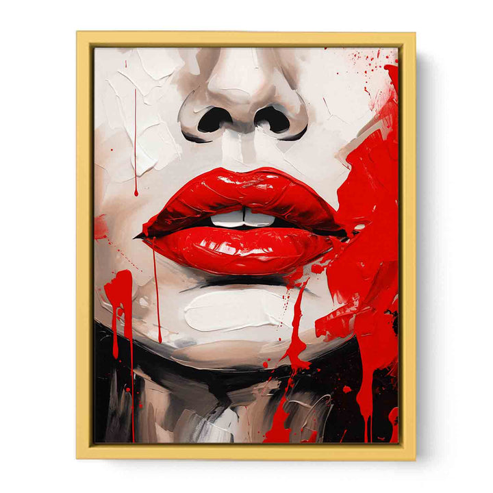 Red Lips Modern Art Painting
