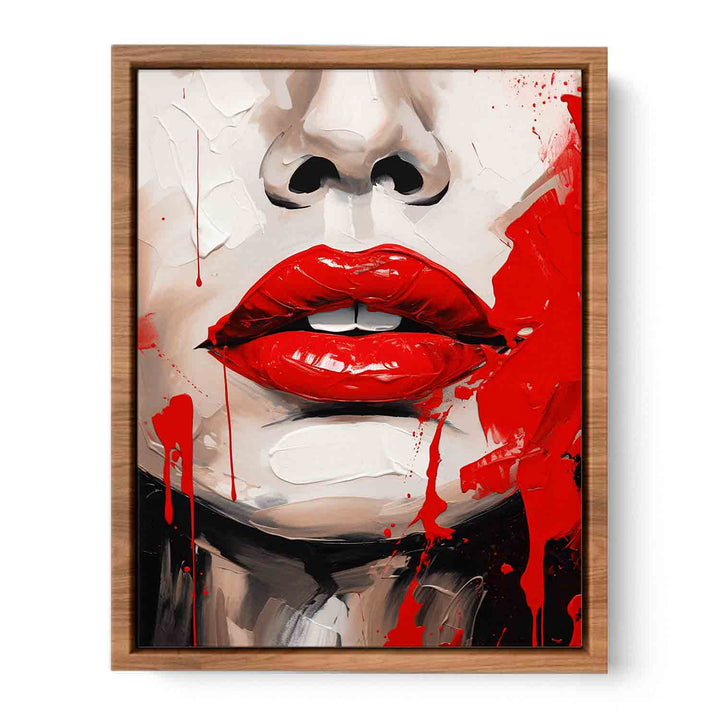 Red Lips Modern Art Painting