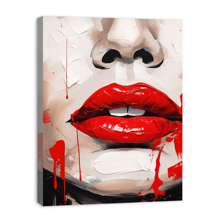 Red Lips Modern Art Painting