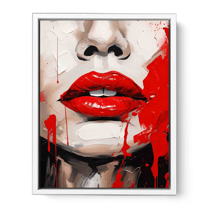 Red Lips Modern Art Painting