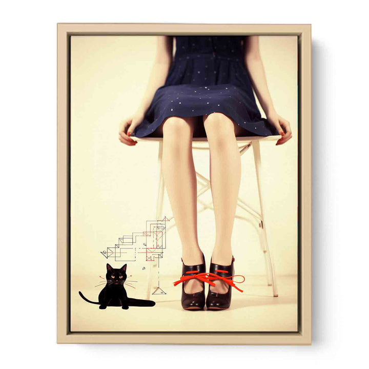 Leg And Animal Modern Art  Painting  Framed Print