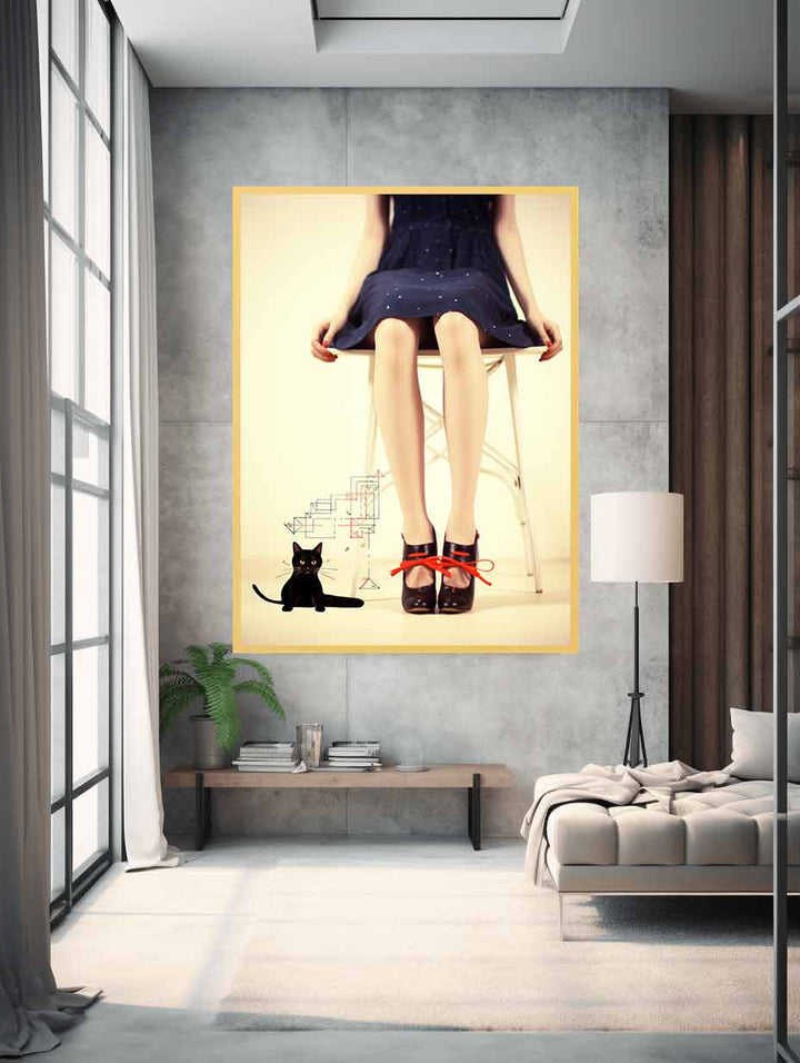 Leg And Animal Modern Art  Painting  