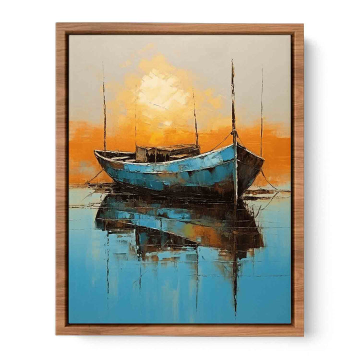 Modern Art  Boat Water Painting  
