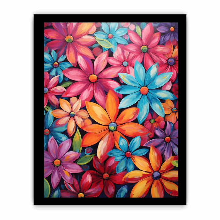 Modern Art  Colorful Flower Painting