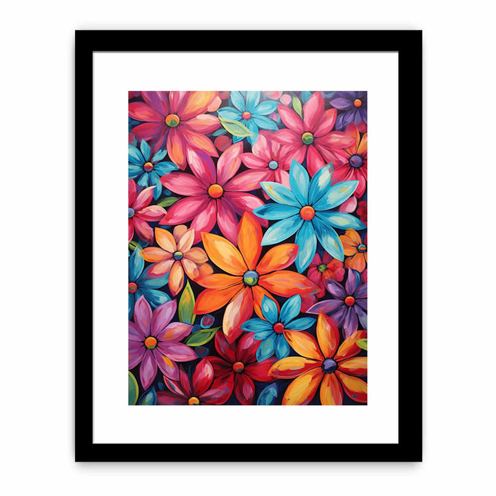Modern Art  Colorful Flower Painting