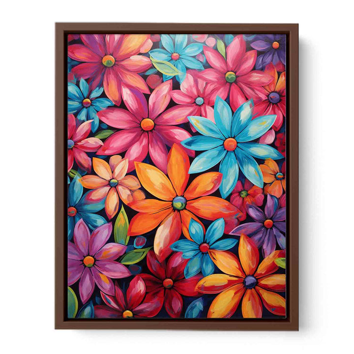 Modern Art  Colorful Flower Painting