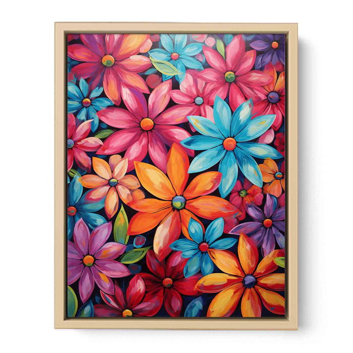 Modern Art  Colorful Flower Painting