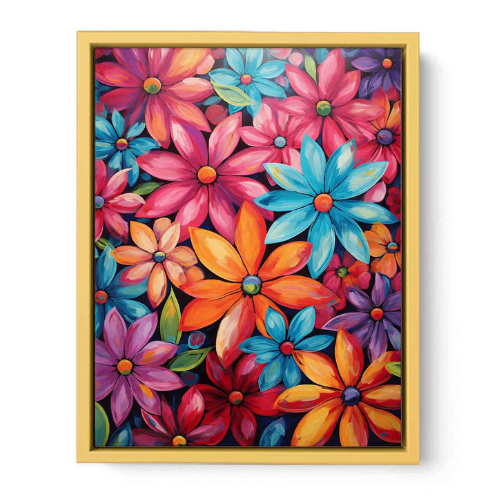 Modern Art  Colorful Flower Painting