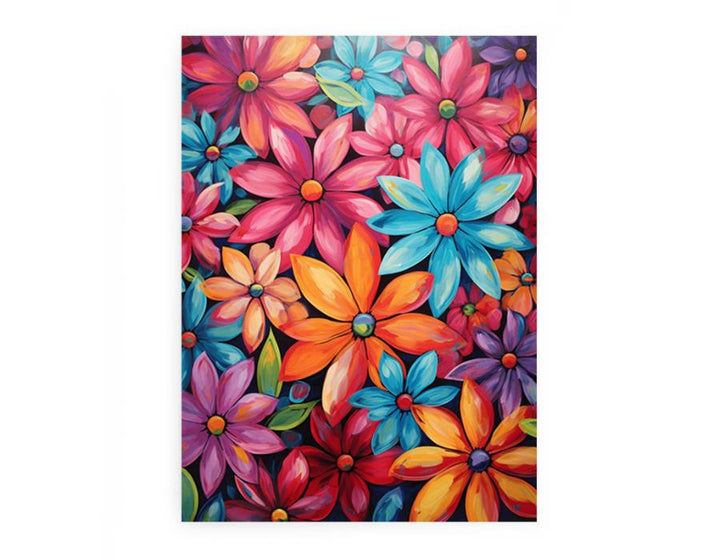 Modern Art  Colorful Flower Painting