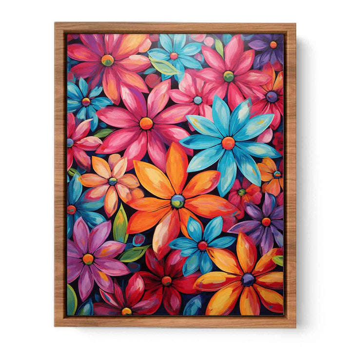 Modern Art  Colorful Flower Painting