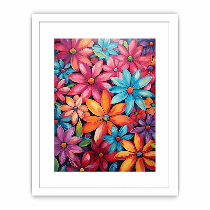 Modern Art  Colorful Flower Painting
