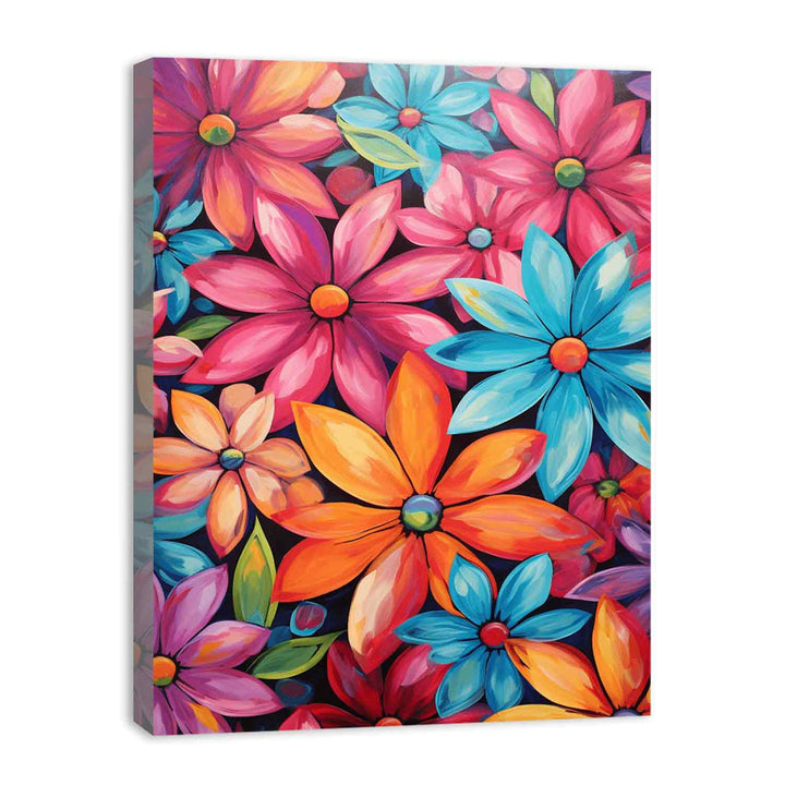 Modern Art  Colorful Flower Painting