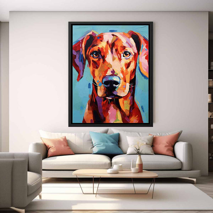 Red Dog Modern Art  Painting  