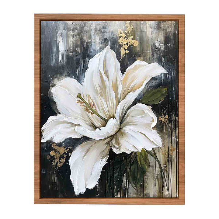 White Flower Modern Art  Painting  