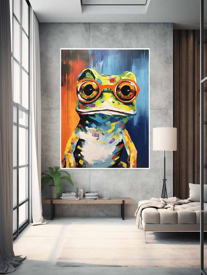 Frog with Glasses Painting