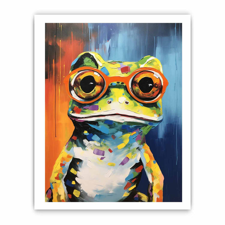 Frog with Glasses Painting