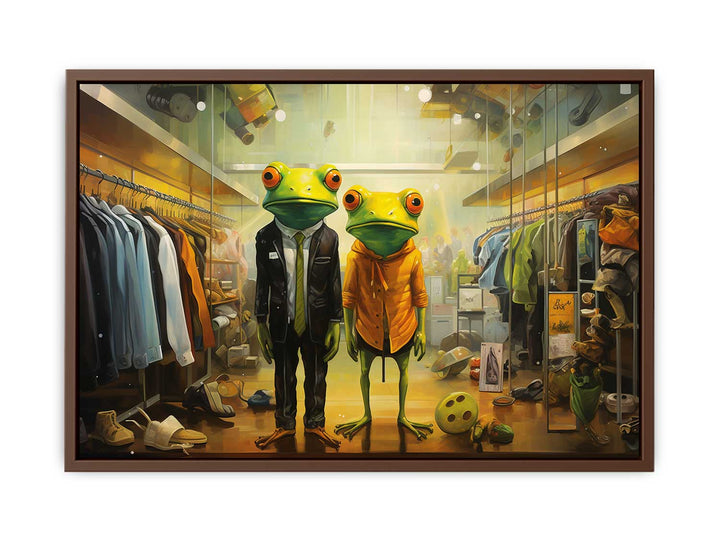 Shopping Frog Modern Art Painting