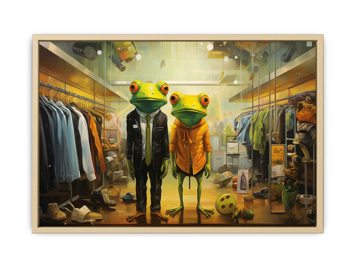 Shopping Frog Modern Art Painting