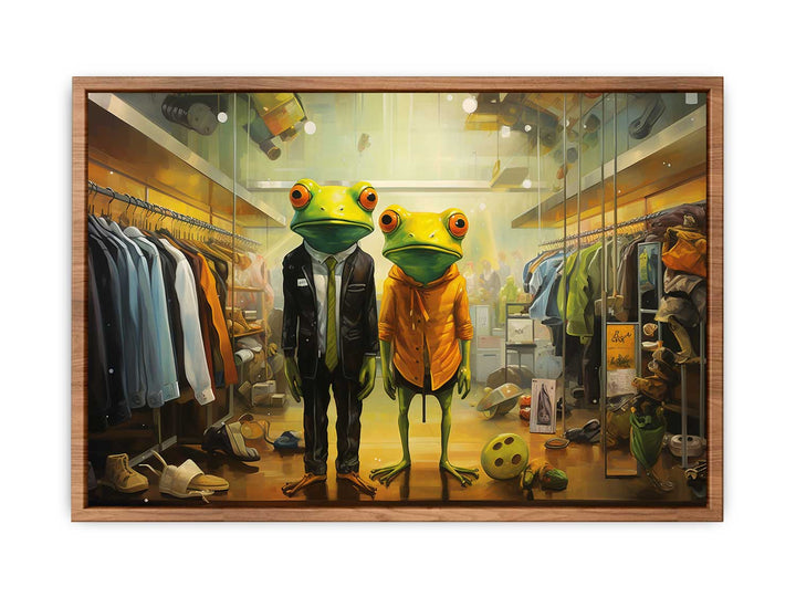 Shopping Frog Modern Art Painting