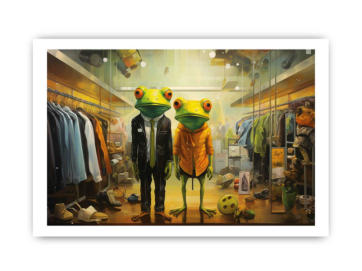 Shopping Frog Modern Art Painting