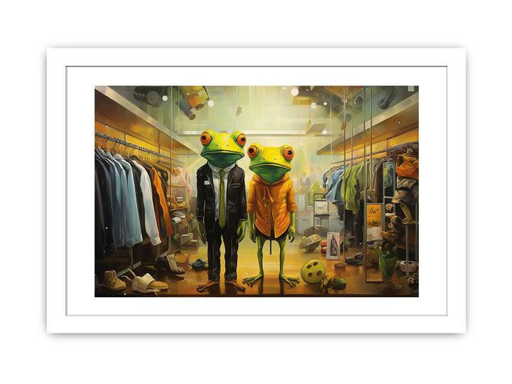 Shopping Frog Modern Art Painting