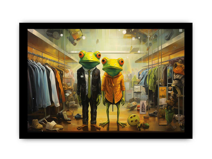 Shopping Frog Modern Art Painting