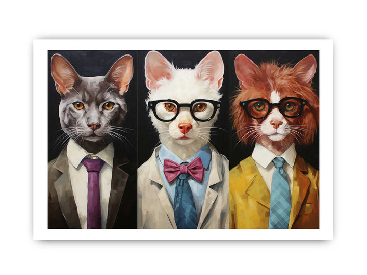 Modern Animal Glasses Art Painting