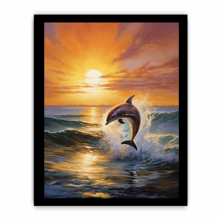 Modern Dolphin Art Painting