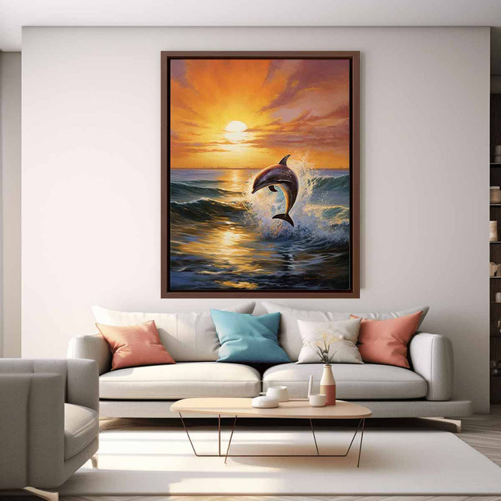 Modern Dolphin Art Painting