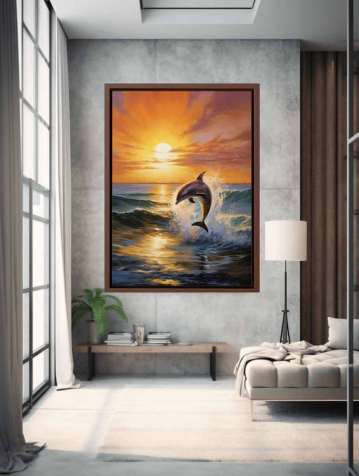 Modern Dolphin Art Painting