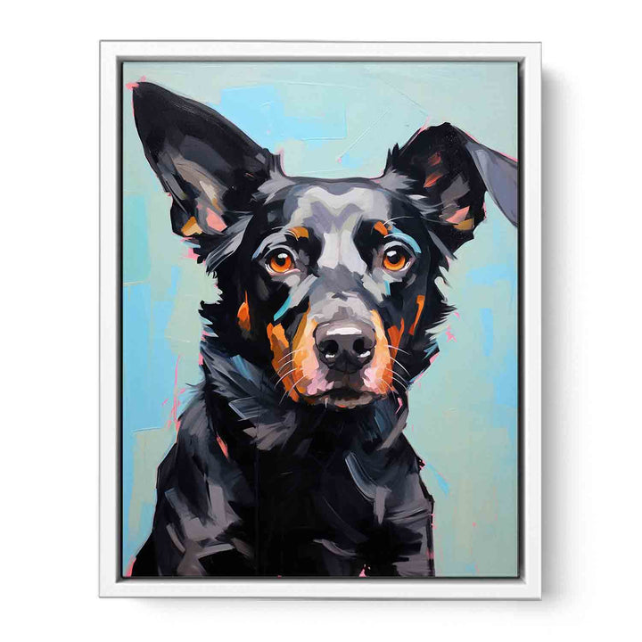 Modern Black Dog Art Painting