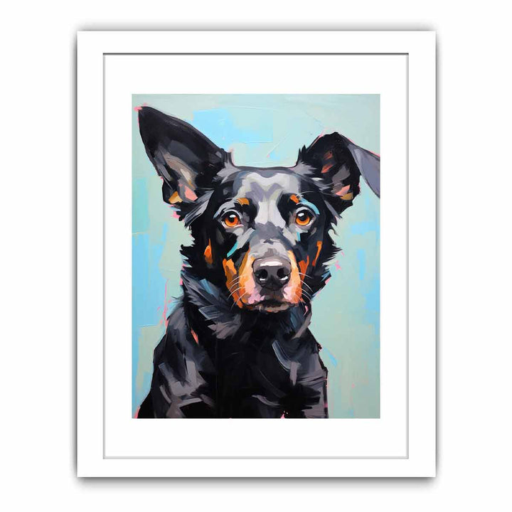 Modern Black Dog Art Painting