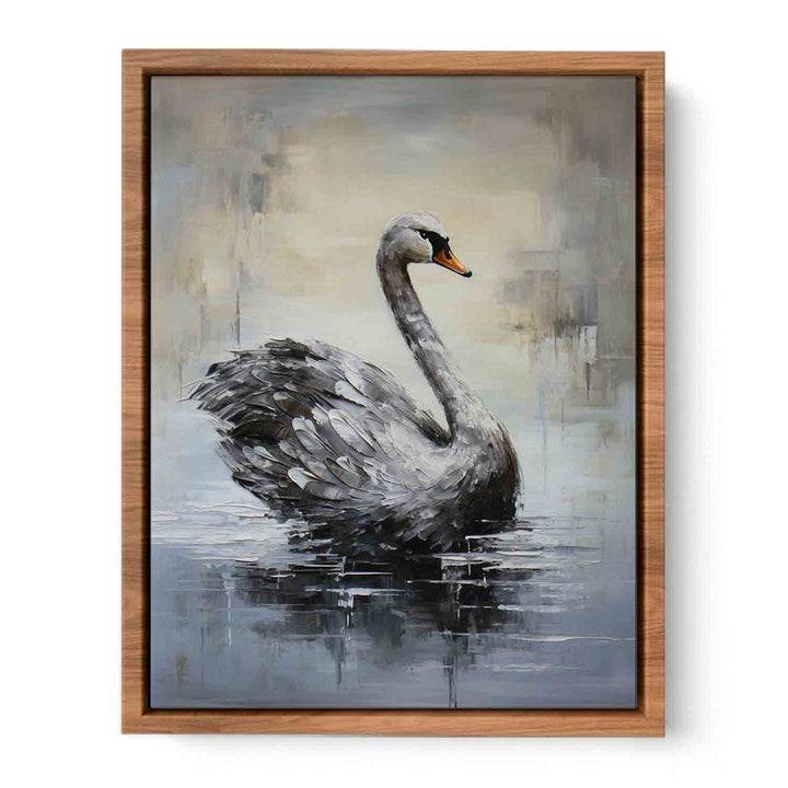 Modern Art Painting Grey Bird  