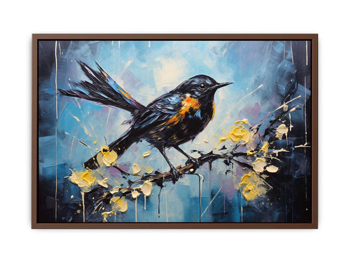 Bird Black Modern Art Painting