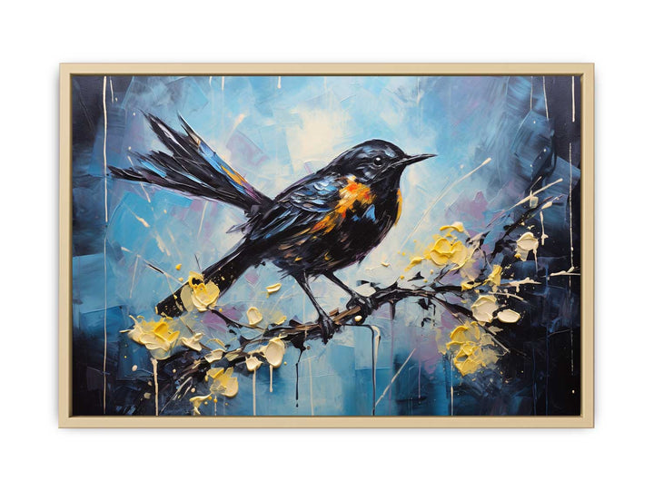 Bird Black Modern Art Painting
