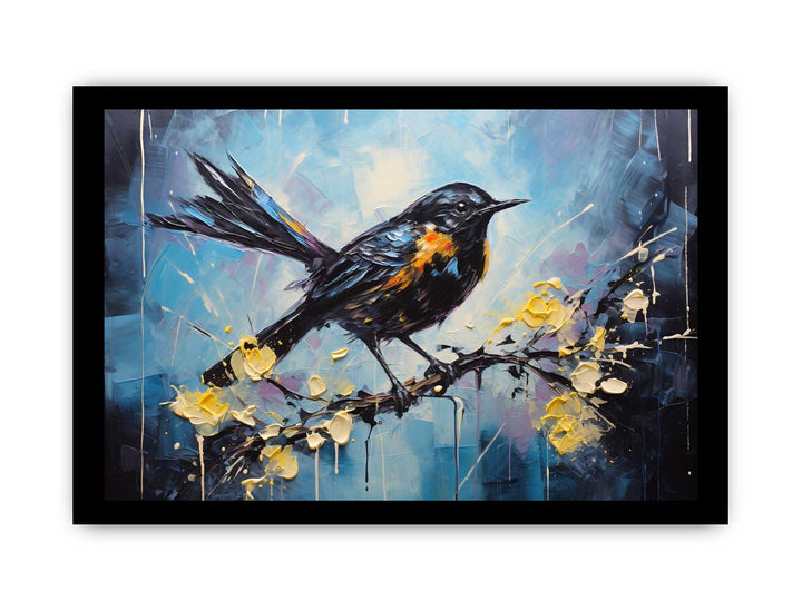 Bird Black Modern Art Painting