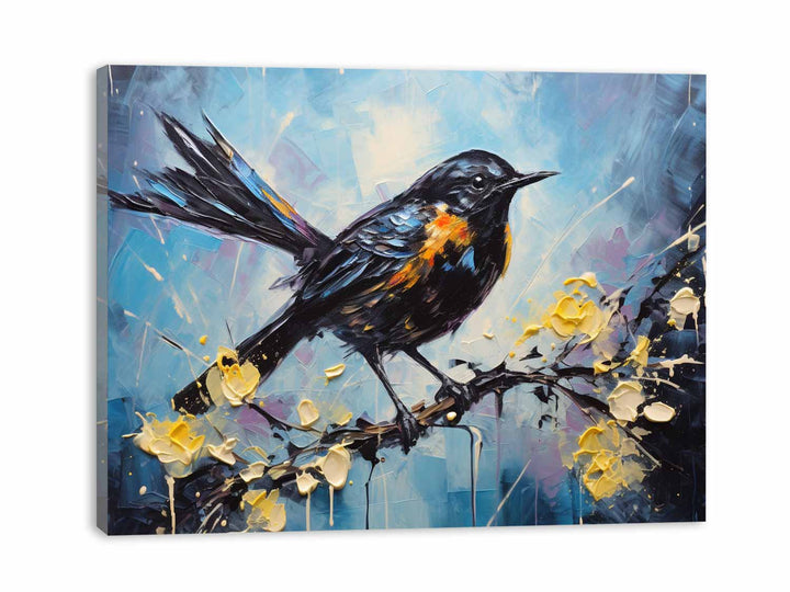 Bird Black Modern Art Painting