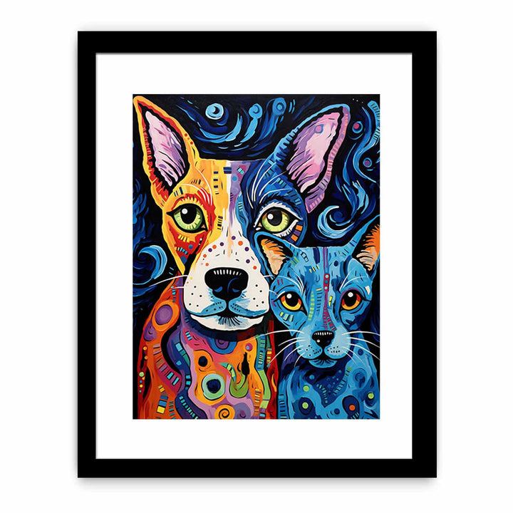 Modern Two Dog Art Painting