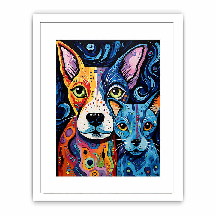 Modern Two Dog Art Painting