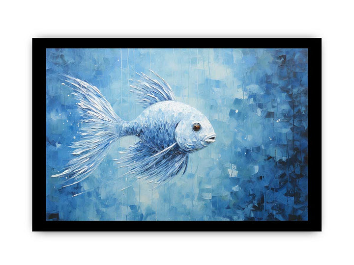 Modern Blue Fish Art Painting