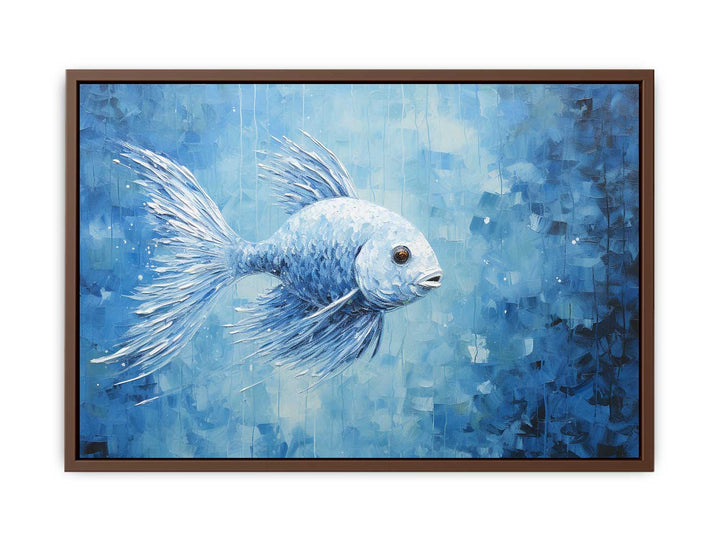 Modern Blue Fish Art Painting