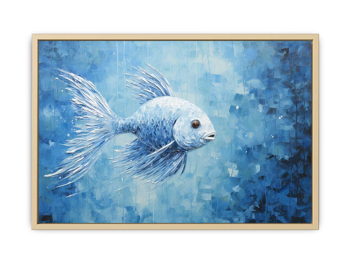 Modern Blue Fish Art Painting